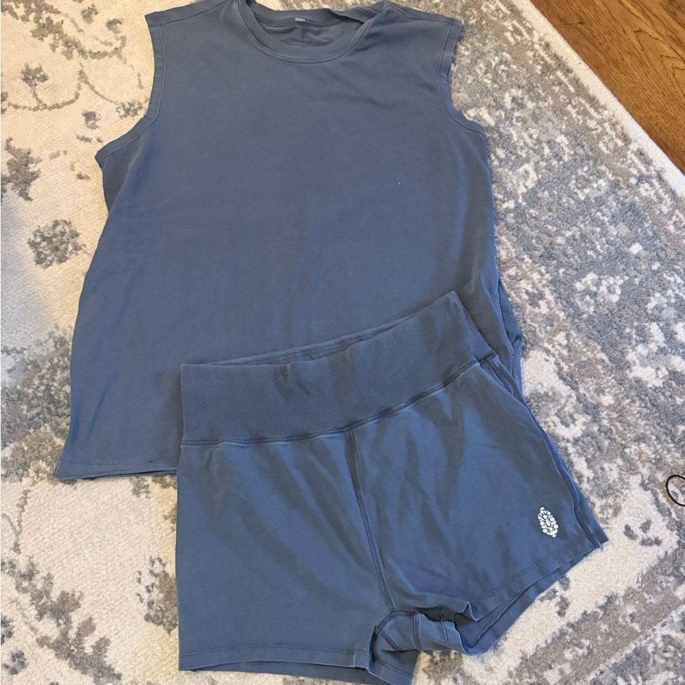 FP Movement by Free People Slate Blue Pajama Set